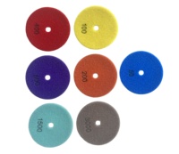 Disques de polissage diamantés humides de 4 pouces, personnalisés OEM pour le ponçage du béton, du marbre et du granit
