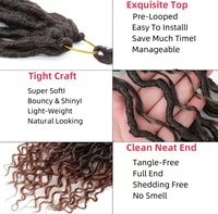 Échantillon Gratuit 14-26 Pouces River Locs Cheveux à Tresser Fibre Synthétique Haute Température Cheveux au Crochet Tresses Africaines Mèches