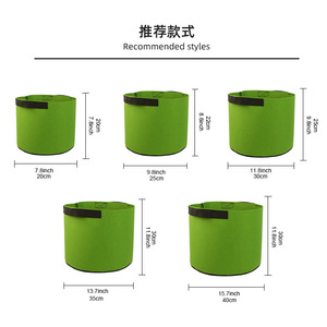 Sac <span class=keywords><strong>de</strong></span> plantation X137 avec contrôle <span class=keywords><strong>des</strong></span> racines, sac <span class=keywords><strong>de</strong></span> plantation d'arbres, sac à fleurs en tissu non tissé vert, sac nutritif pour plantes, pot <span class=keywords><strong>de</strong></span> fleurs - Product Image 5