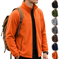 Veste d'hiver personnalisée pour homme, couleur unie, chaude, avec fermeture éclair et col montant, idéale pour l'extérieur, le sport et l'escalade, vente en gros
