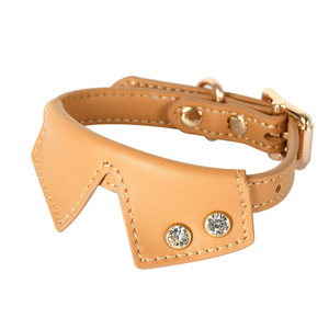 Correa y Arnés de Cuero de Alta Calidad Personalizados para Perros y Gatos, Estilo Lazo, con Diamantes de Imitación para Gatos y Perros Pequeños - Product Image 2