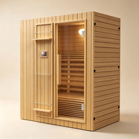 Sauna intérieur traditionnel de luxe sur mesure en bois massif de cèdre rouge, sauna infrarouge intérieur pour la maison en bois massif de cèdre rouge