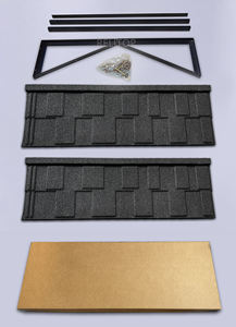 Auvents en métal revêtus de pierre, pare-soleil, cadre en acier triangulaire pour porte d'entrée, fenêtres, porches - Product Image 4