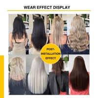 Extensiones de Cabello Humano Natural Ruso de Alta Calidad Honorhair, Trama Invisible Cosida a Mano