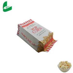 Sac à popcorn biodégradable imprimé sur mesure Offres Spéciales écologique brun de qualité alimentaire pour micro-ondes