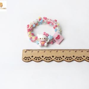 Schattige Kitty Cat kleurrijke haarbandjes Sanrio cartoon meisjes hoofdbanden scrunchies zoete haarbandjes voor kinderen haaraccessoires - Product Image 4