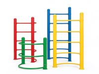 Structure d'escalade pour enfants avec barres de grimpeuse, équipement de jeu extérieur, ensemble d'échelles d'escalade colorées pour maternelle, parc et jardin