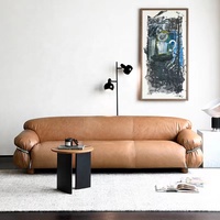Ensemble de meubles de salon personnalisé en tissu duveteux 3 places, fauteuil bas, canapé sectionnel