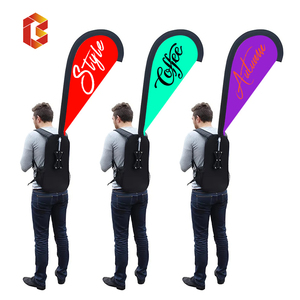 Advertising Backpack Teardrop Flag Kit | Custom Print & Free Design | Fast Shipping Backpack Flags