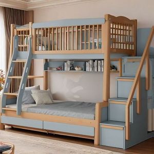 <span class=keywords><strong>Litera</strong></span> infantil de madera maciza para dormitorio, <span class=keywords><strong>litera</strong></span> colorida para niños, juegos de muebles para dormitorio infantil - Product Image 2