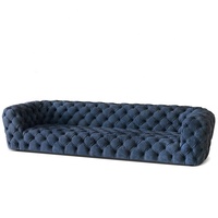 Italienisches Modernes Möbelstück Samt-Chesterfield-Sofa-Set für Wohnzimmer