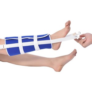 Attelle de maintien et de traction pour membre inférieur en éponge bleue, avec support de mollet et sangle d'étirement, tailles SML - Product Image 1