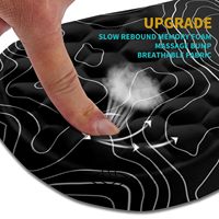 Topographique Contour OEM Tapis de souris ergonomique Support de poignet Repose-poignets Tapis de souris en mousse à mémoire de forme pour bureau Soulagement de la douleur du canal carpien