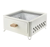 Barbecue au charbon de bois portable en fer moderne pour le camping et l'extérieur