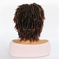 Perruque Dreadlock Courte, Perruques Tressées 6 Pouces, Faux Locs Synthétiques, Perruque au Crochet Tressée, Afro Twists Dreadlocks, Perruques de Remplacement Complet pour Cheveux