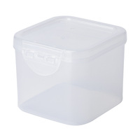 Boîte de rangement transparente en plastique PP pour ligne de pêche, boîte de rangement multifonctionnelle, boîte carrée