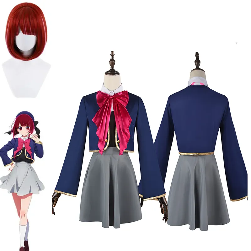 Anime Oshi kein Ko Kana Cosplay Kostüm Mantel Hemd Rock Hut Krawatte JK Schuluniform Kleid Halloween Karneval Party Kleidung