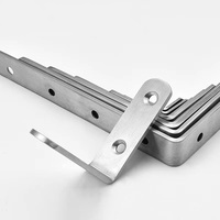 Support d'angle à 90 degrés en acier inoxydable Supports d'angle Support de joint Fixation de meuble Porte d'armoire Écrans muraux avec vis
