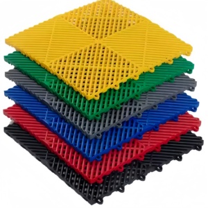 Suelo Vinílico <span class=keywords><strong>para</strong></span> Lavadero de Autos, Instalación con Sistema de Clic, Diseño Moderno, Rejilla de Drenaje Antideslizante <span class=keywords><strong>para</strong></span> Uso en Interiores - Product Image 3