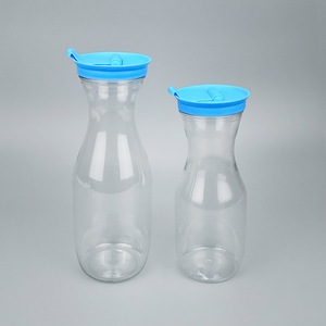 Pichet à eau pour animaux de compagnie 1,5 L et 1 L avec couvercle bleu pour boissons froides et stockage de jus - Product Image 1