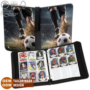 Porte-cartes personnalisé pour collection de cartes de football, petite série Coupe du Monde, capacité 720 cartes, 9 poches, fermeture éclair, souvenir sportif - Product Image 1