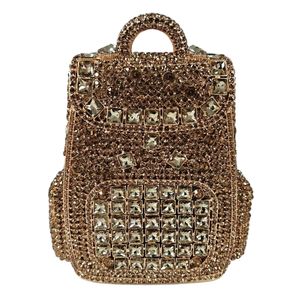 Sac à dos chic pour femme, pochette à strass, sac de soirée de luxe en cristal, sac à main pour mariage, cocktail, bal de promo avec bandoulière chaîne - Product Image 1