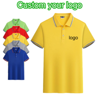 Groothandel op maat geborduurde effen bedrukte logo heren werk golf zakelijke shirts anti-pilling ademend korte mouw
