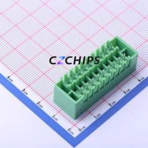 KF2EDGKVM-3.5-2*9P Plug-in Terminal Block Through hole,P=3.5mm Connector Board-to-Board / Socket Closed Screw Fixing 2x9P 3.5mm - Product Image 2