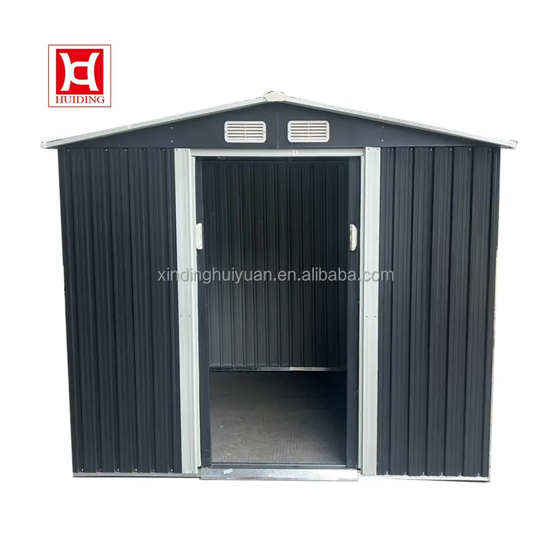 Huiding 6 * 8ft Small Outdoor Lagerung Fertighaus Werkzeug haus Modern Garden Shed Metal