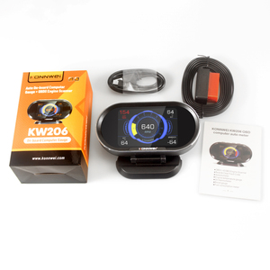 Herramientas universales de diagnóstico de coche <span class=keywords><strong>Konnwei</strong></span> KW206 HUD Head up Display <span class=keywords><strong>OBD2</strong></span> escáner para 12V OBD EOBD protocolo coches temperatura del agua - Product Image 1