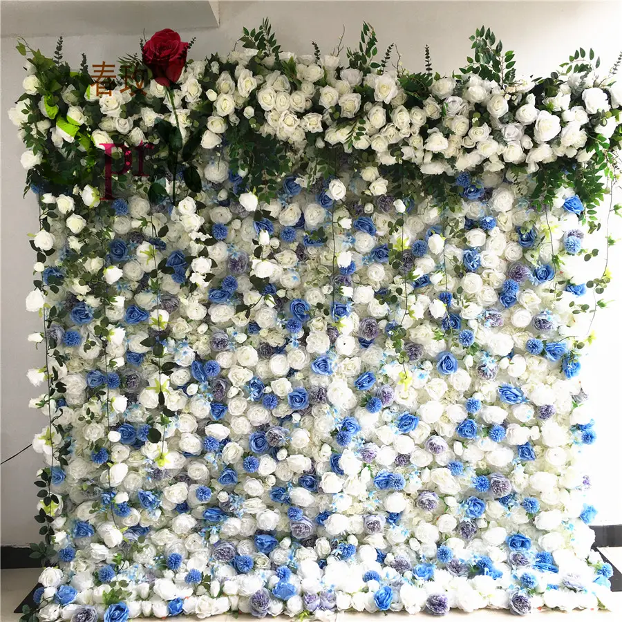 SPR 3D Design Floral Bouquet Ceiling Faux Flower Wall Peony Rose Hydrangea Artificial Flower Decoration Wedding Backdrop