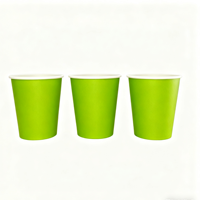 Gobelets en papier jetables personnalisables, écologiques, à paroi simple, colorés pour les fêtes et les célébrations