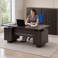 Vente en gros de 1.4m de petits meubles de bureau modernes, table d'ordinateur extensible en bois populaire pour la maison, le hall ou le bureau du personnel