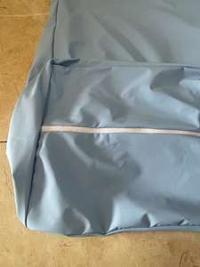Hôpital bleu PU fermeture éclair imperméable sans vinyle PU punaise de lit fermeture éclair protège-matelas couverture - Product Image 3