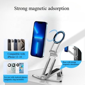 360 ° Trípode Magnético Giratorio para Teléfono iPhone - Mini Trípode <span class=keywords><strong>de</strong></span> Aluminio <span class=keywords><strong>de</strong></span> Bolsillo, Soporte para <span class=keywords><strong>Celular</strong></span> con Montaje Rápido Compatible - Product Image 3