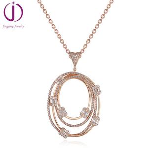 Ciondoli regalo di lusso in oro 18 carati di moda in argento sterling 925 cina produttore di gioielli personalizzati collana ebrea per la festa della mamma - Product Image 4
