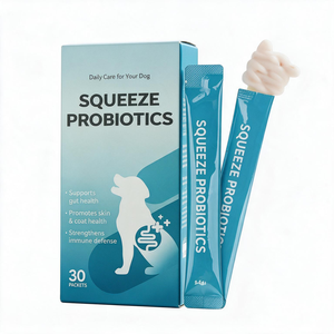 Probióticos Squeeze para <span class=keywords><strong>Perros</strong></span>, 30 Sobres, Salud Intestinal, Piel y Pelaje, Apoyo Inmunológico, Dosis Individual, Cuidado Diario, Bienestar Premium - Product Image 1