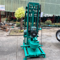 Foreuse de puits d'eau portable automatique compacte, équipement de forage électrique 220V avec une profondeur de 150m pour usage domestique et agricole