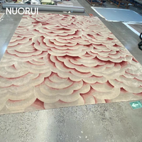 Tapis en laine sculpté 3D sur mesure, motif floral moderne style aquarelle, pour bureau de direction, hôtel de luxe, projet de salon
