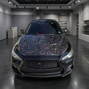 Capó Ventilado de Fibra de Carbono para Infiniti Q50 - Instalación Nueva con Pernos, Acabado Rojo y Pernos (Marca EPR) 3 Meses de Garantía - Product Image 3
