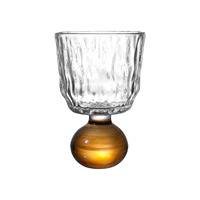 Verre à liqueur au design unique, rétro, violet, en verre soufflé au sodium et au calcium, haute esthétique, créatif, pour vin de fruits légèrement alcoolisé