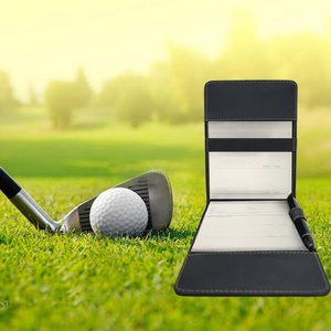 High Quality Full Grain Crazy Horse Leather Golf Scorecard Holder Open Closure RFID Feature Vintage Style Polyester Lining - Product Image 6