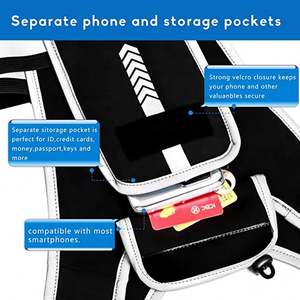 Wholesale <b>Sports</b> Customized Men Phone Holder Unisex Safety <b>Vest</b> Backpack Reflective Running <b>Vest</b> with Bottle Holder - Product Image 5