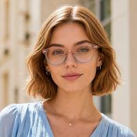 Montures de lunettes optiques en acétate TR90 unisexes, légères et durables, fournisseur en gros, logo personnalisé, service OEM