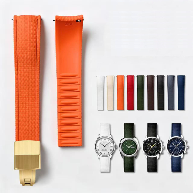 New Product CTS FKM Rubber Watch Bands with Quick Release Cut to Size Adjust Fit Length Rubber Watch Straps 18/19/20/21/22/24mm