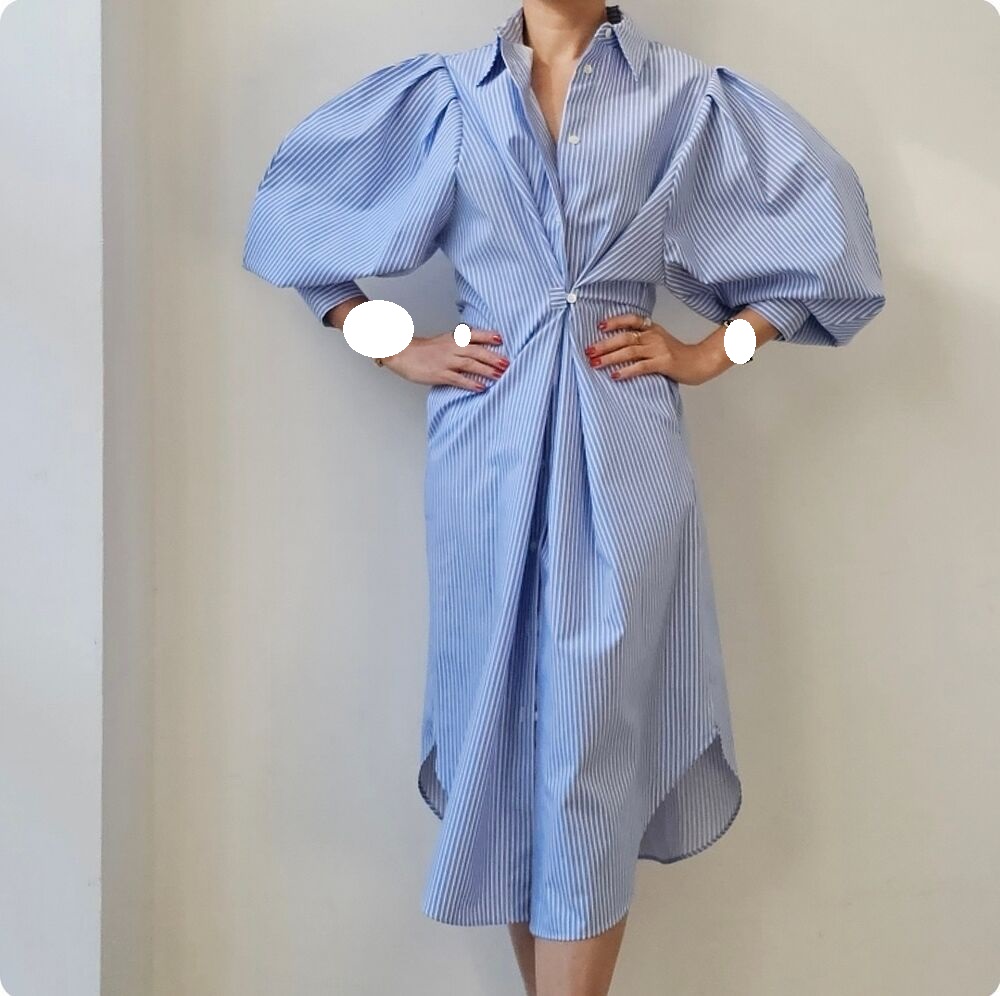 Summer Fashion New Elegant Design Sense Buckle Waist Loose Two-wear Shirt  Dress| Alibaba.com