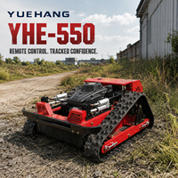 Tondeuse robotisée 200m avec coupe de 550mm, moteur essence 224cc et réglage de hauteur à distance pour allées de vergers et contrôle des haies