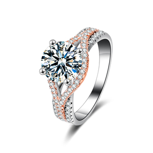 Anillo de Boda Clásico XJD001 para Mujer, Plata de Ley 925, Piedras de Circonio de Alta Calidad, Joyería Encantadora para Fiestas - Product Image 1