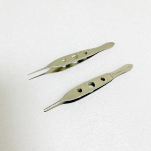 Baitang pinset tiga lubang kualitas tinggi baja tahan karat kelas medis untuk ujung serat kelopak mata bedah - Product Image 4