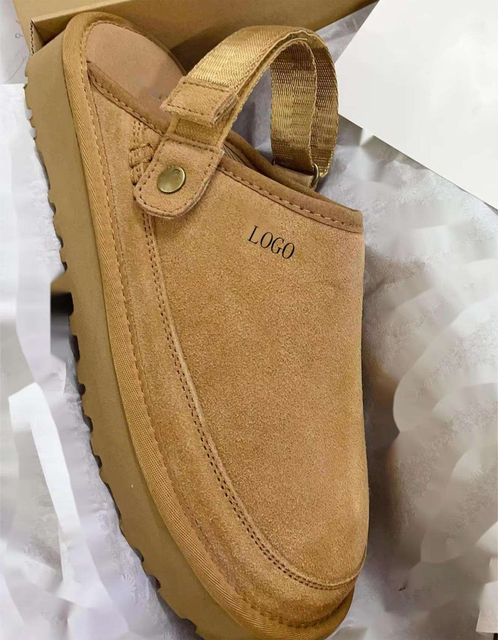 Wholesale Brand New Fashion Winter Snow Slippers Ladies Thick Sole Backless Half Slippers Warm Home Footwear